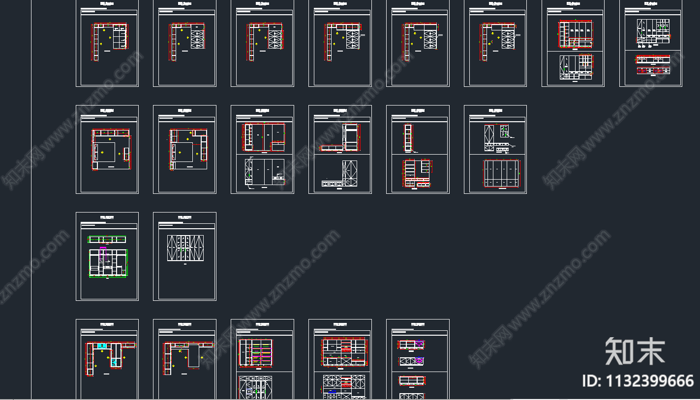 柜体设计cad施工图下载【ID:1132399666】