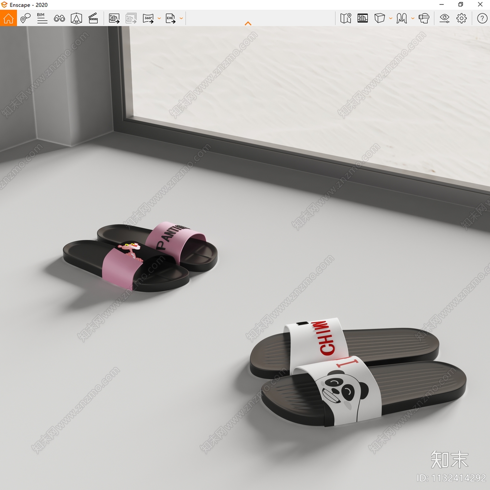 拖鞋SU模型下载【ID:1132414292】