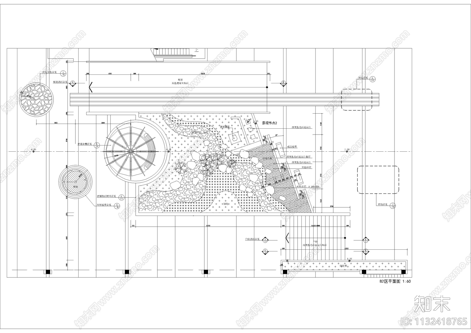 公园景观平面图cad施工图下载【ID:1132418765】