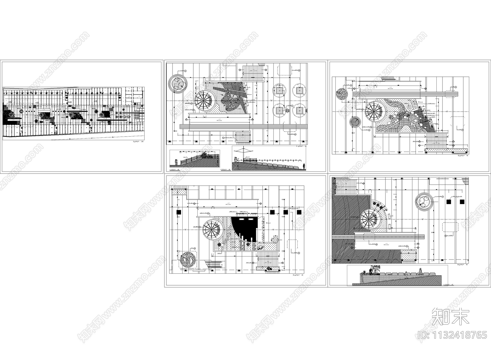 公园景观平面图cad施工图下载【ID:1132418765】