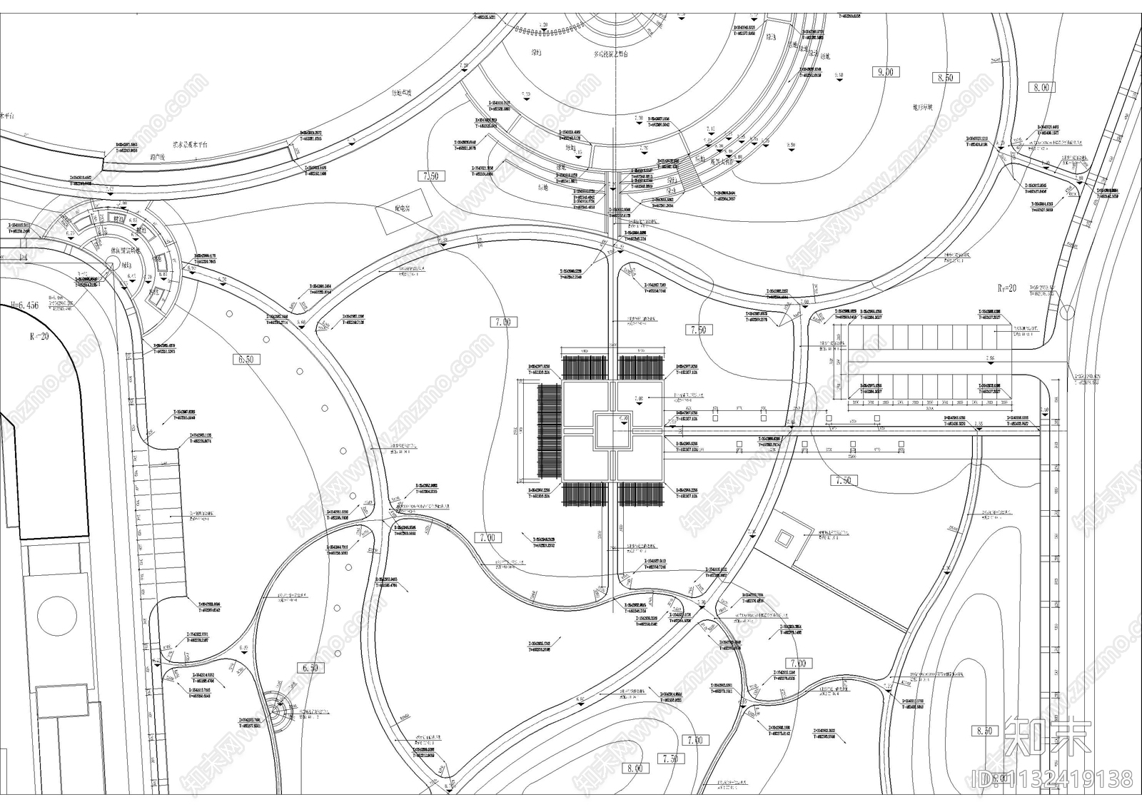 丹阳市南片新区公园景观平面图cad施工图下载【ID:1132419138】