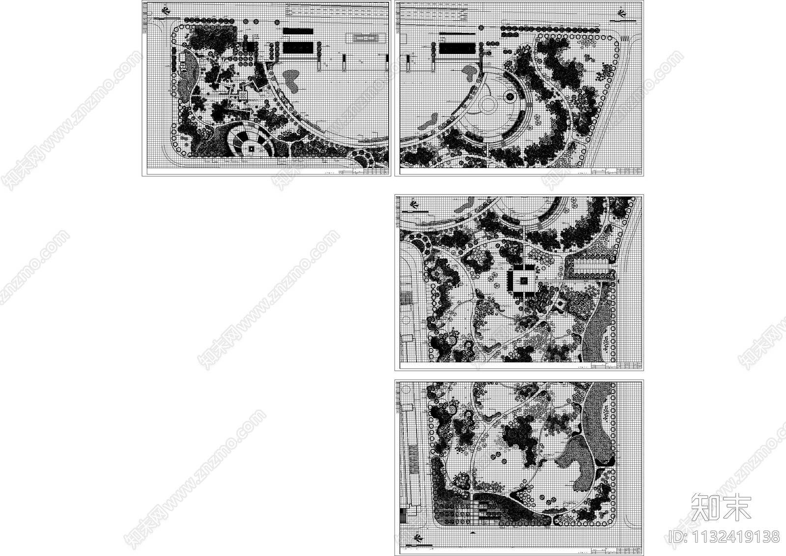 丹阳市南片新区公园景观平面图cad施工图下载【ID:1132419138】