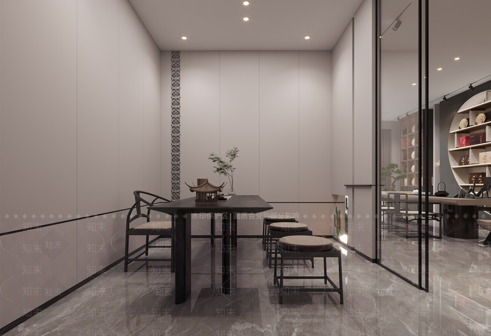 现代茶叶店3D模型下载【ID:1132419819】