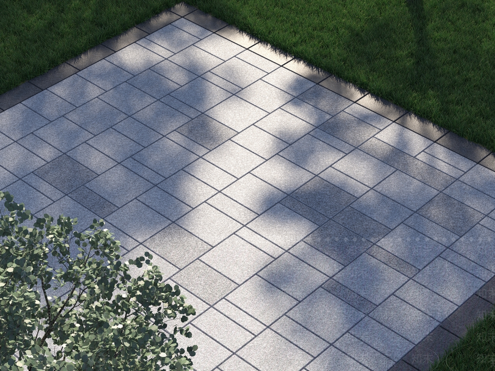 现代景观铺装3D模型下载【ID:1132441689】