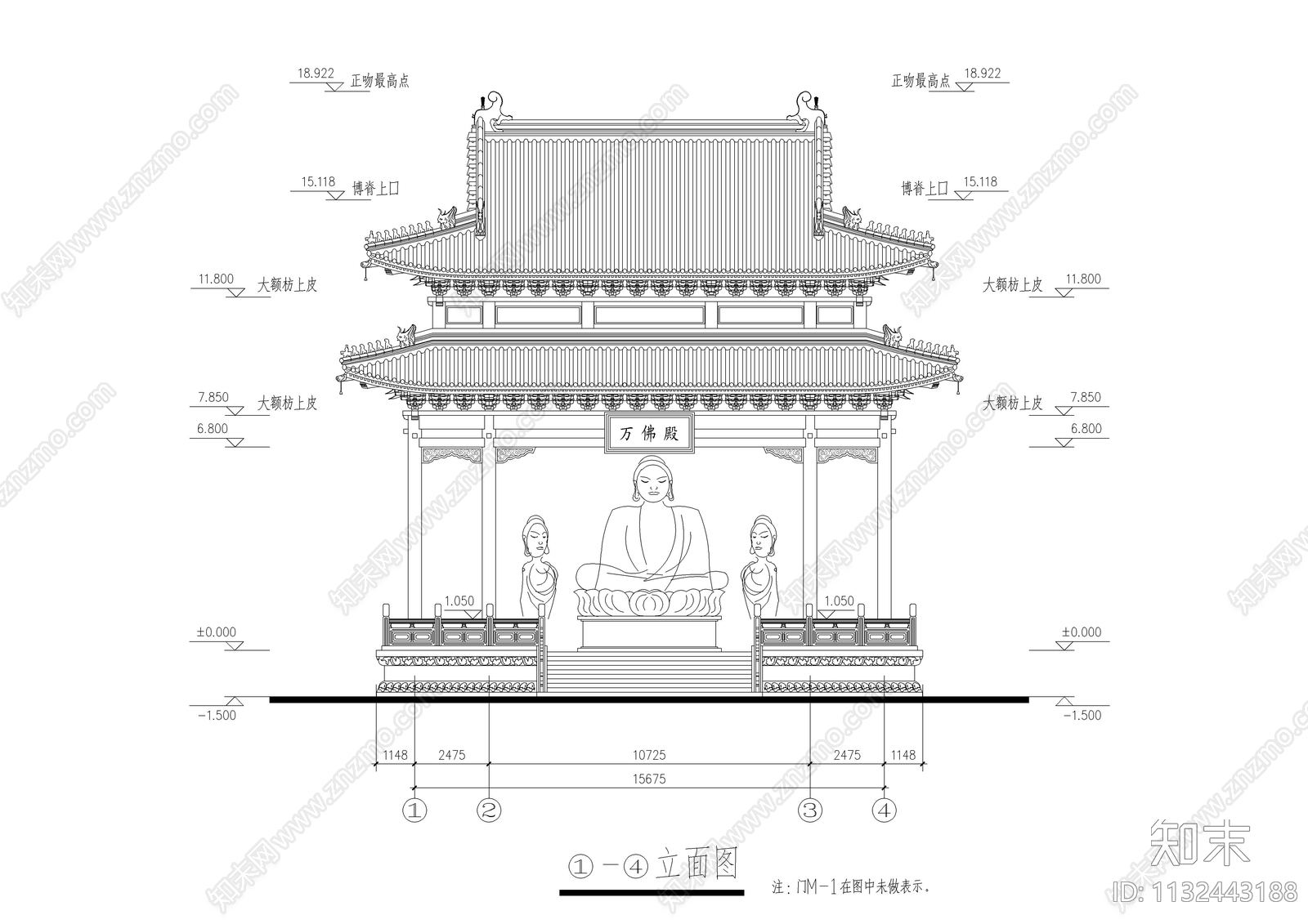 古建万佛亭cad施工图下载【ID:1132443188】