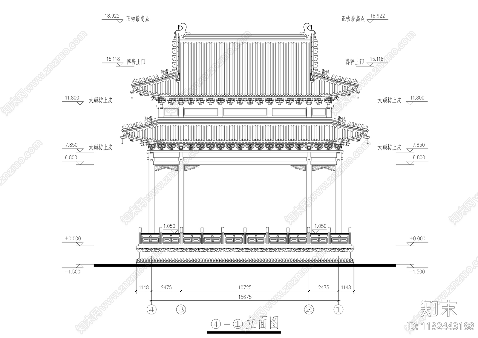 古建万佛亭cad施工图下载【ID:1132443188】