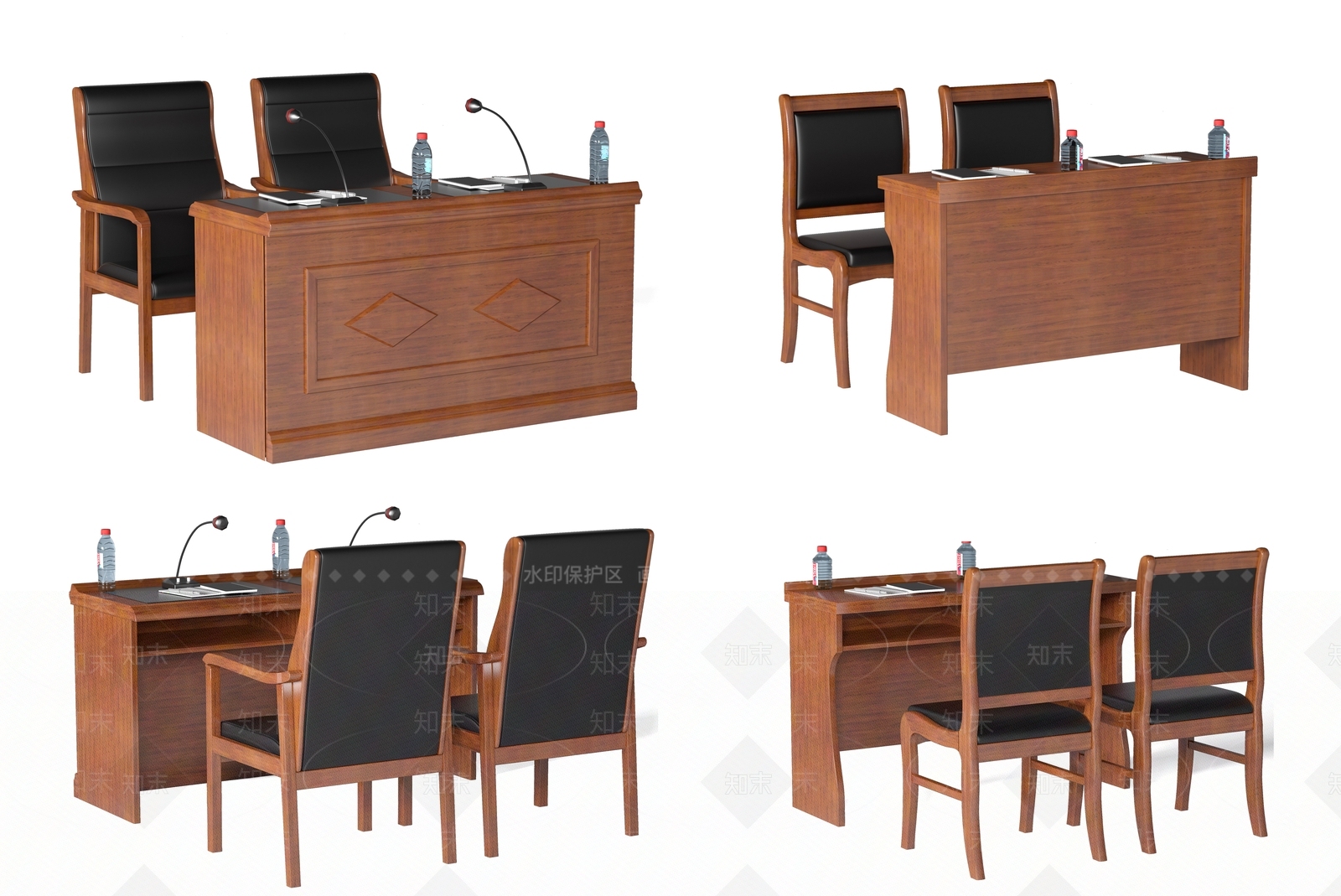 现代主席台桌SU模型下载【ID:1132448435】