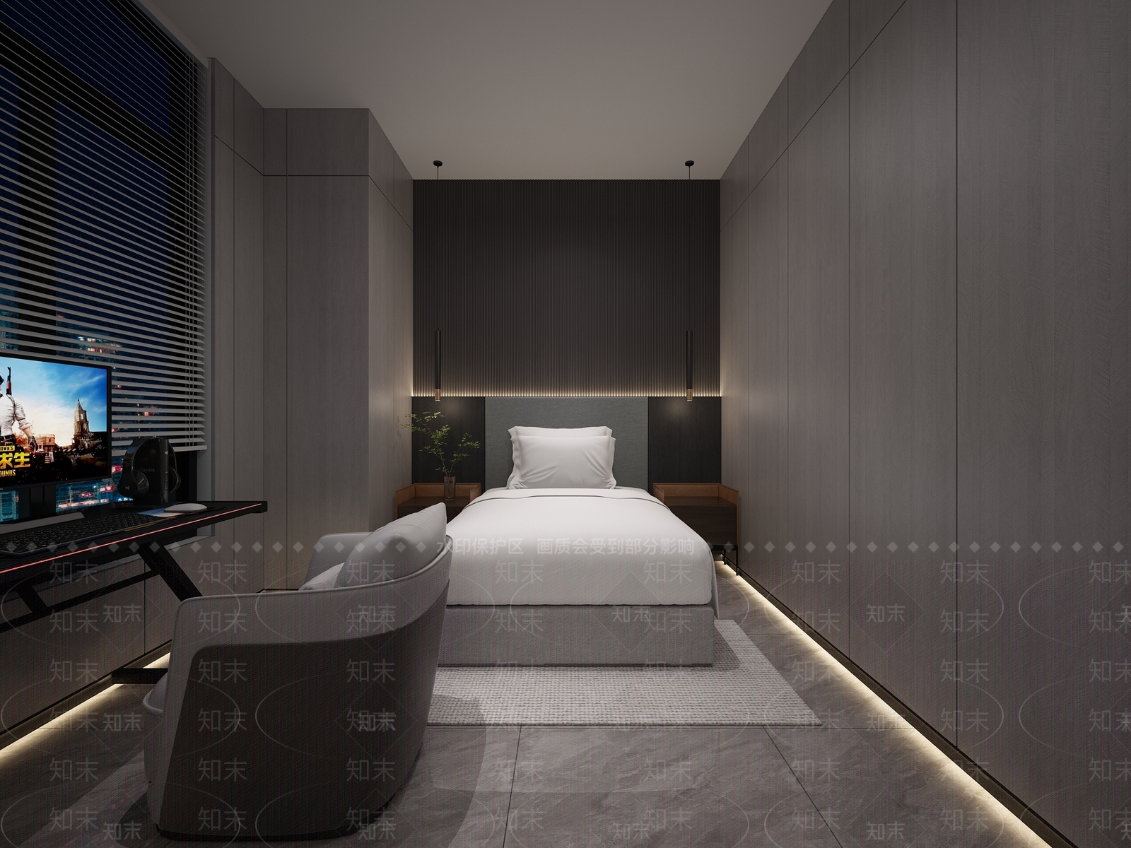 现代电竞酒店3D模型下载【ID:1132451754】