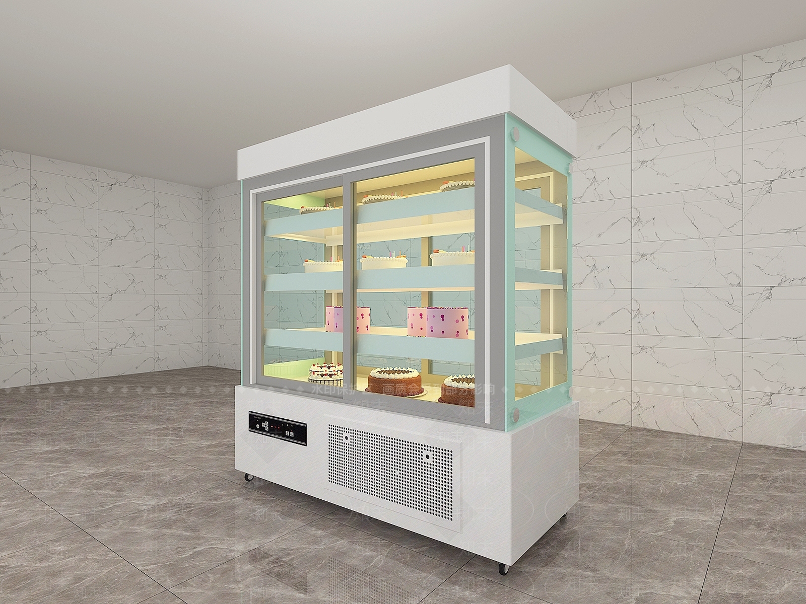 甜品展示柜3D模型下载【ID:1132453327】