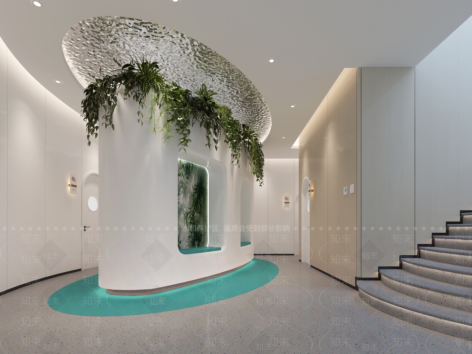 现代美容院休闲区3D模型下载【ID:1132456244】