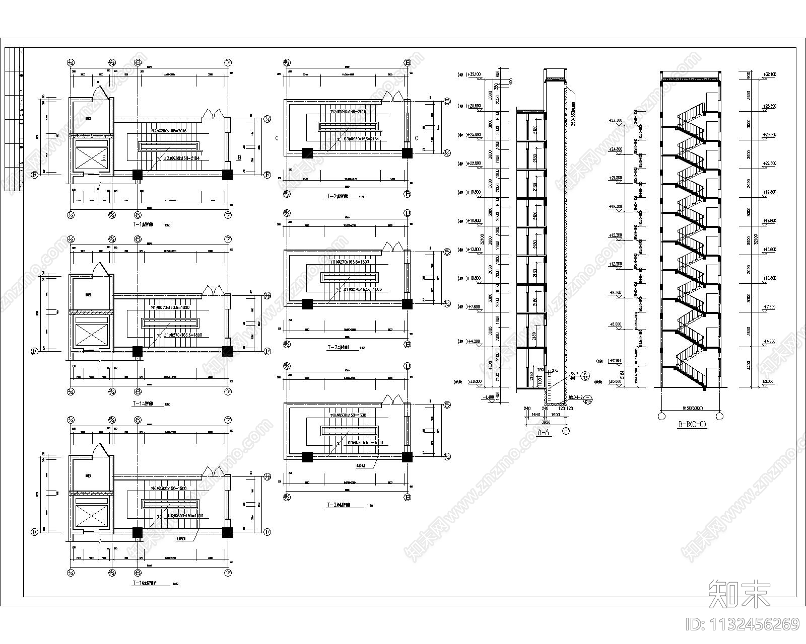 小区住建筑cad施工图下载【ID:1132456269】