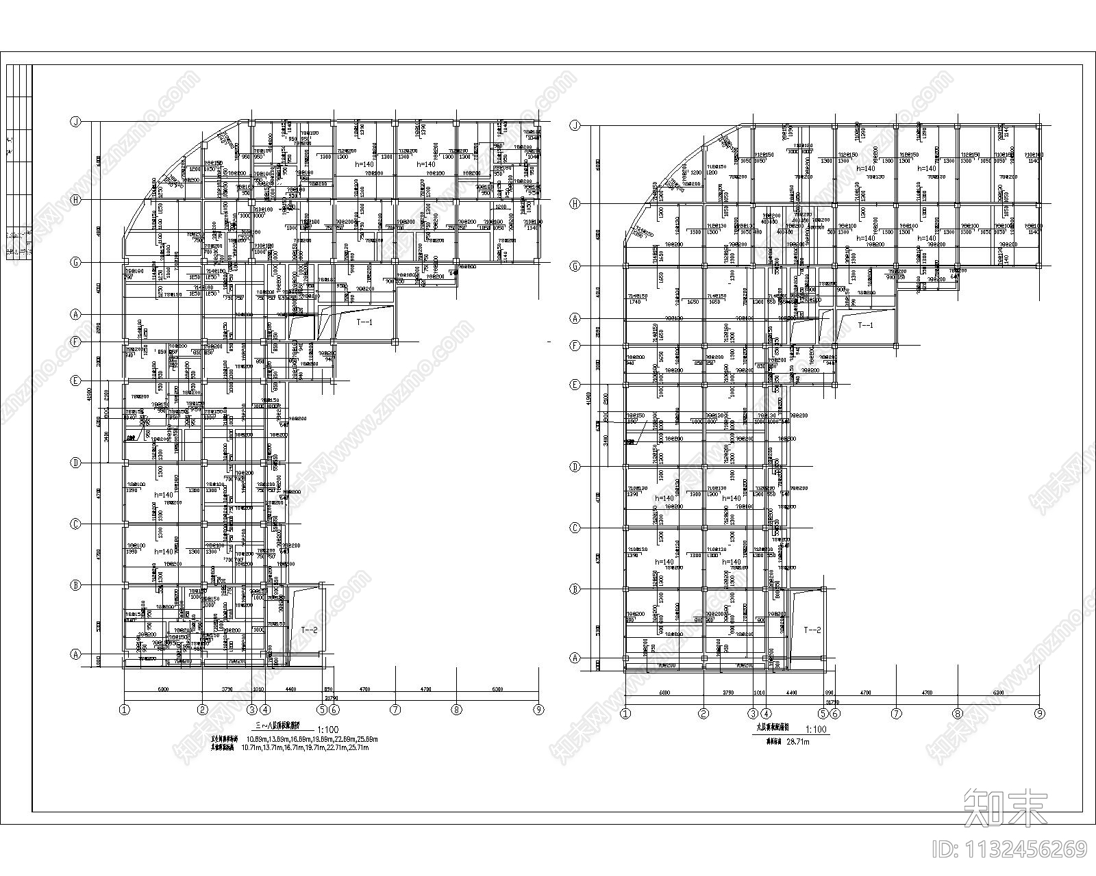 小区住建筑cad施工图下载【ID:1132456269】