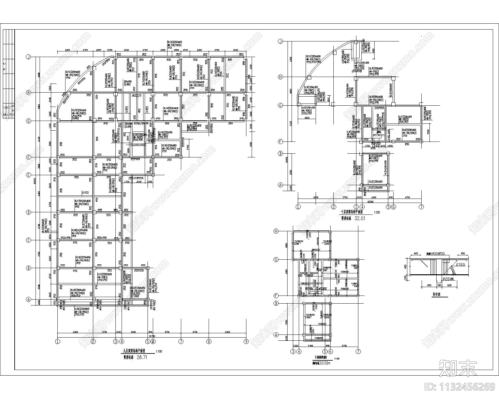 小区住建筑cad施工图下载【ID:1132456269】