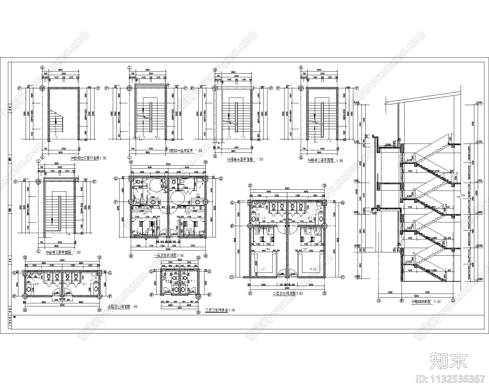 某小区会所建筑cad施工图下载【ID:1132536367】