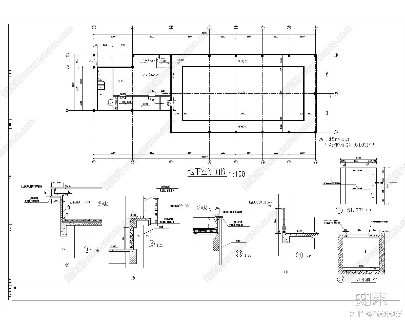 某小区会所建筑cad施工图下载【ID:1132536367】