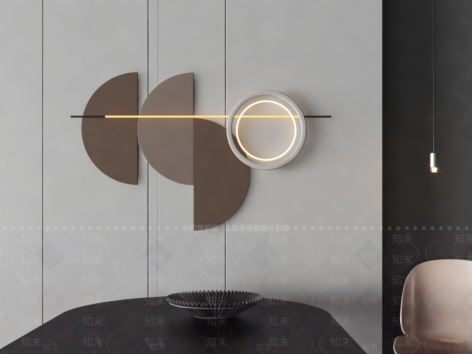 现代墙面装饰挂件3D模型下载【ID:1132458809】