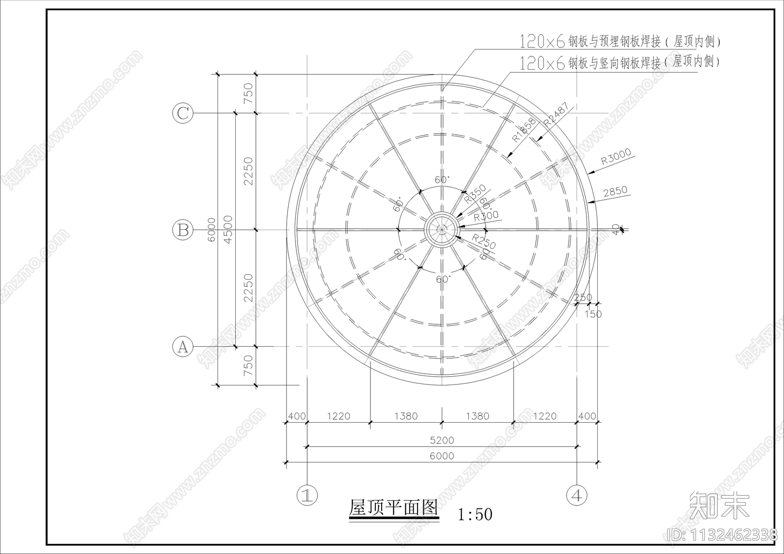 标准罗马亭详图cad施工图下载【ID:1132462338】