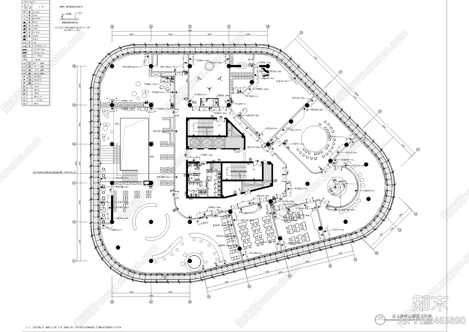 文化阅读室图书室中心全套cad施工图下载【ID:1132465890】