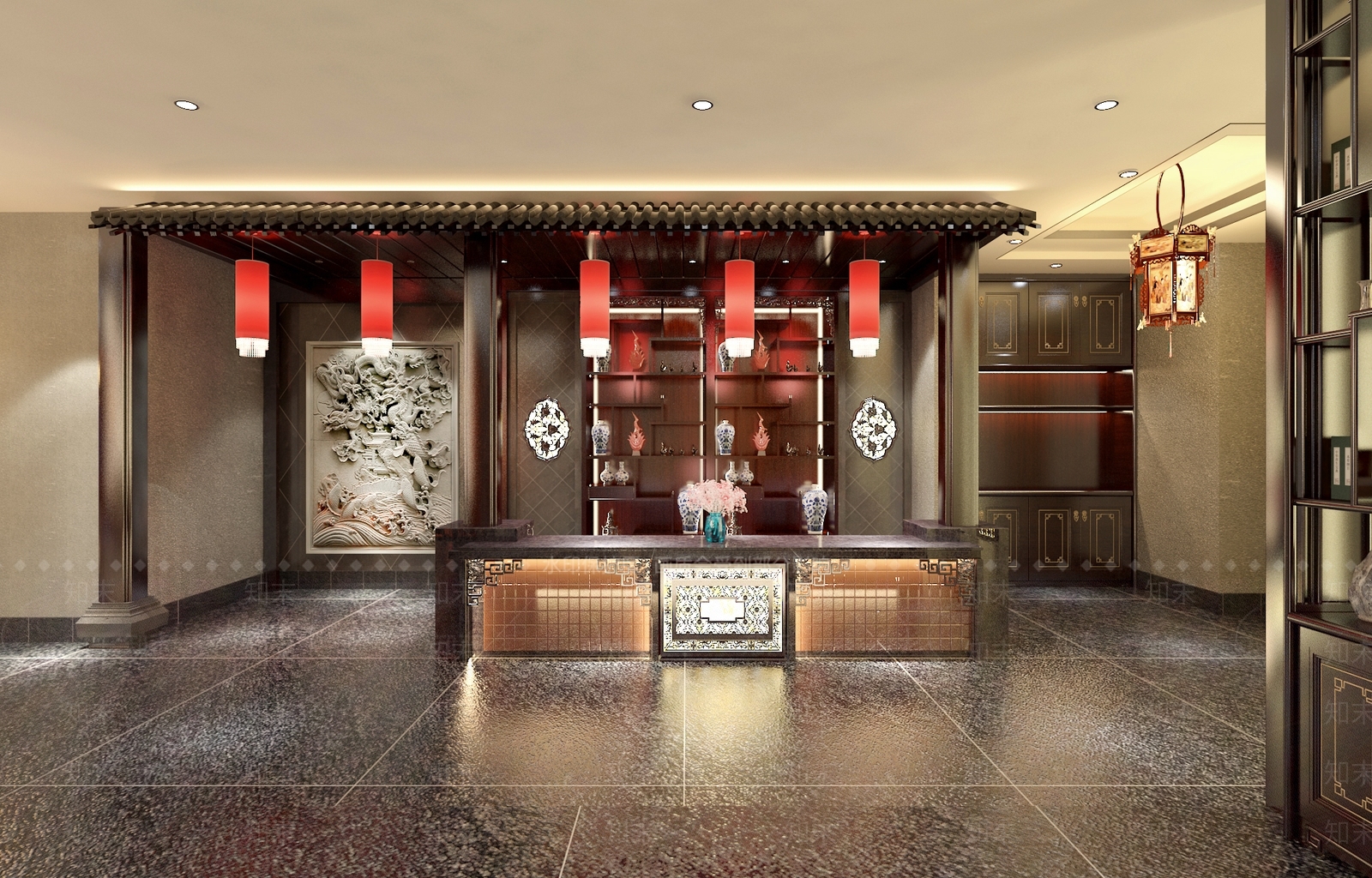 新中式会客厅3D模型下载【ID:1132467612】