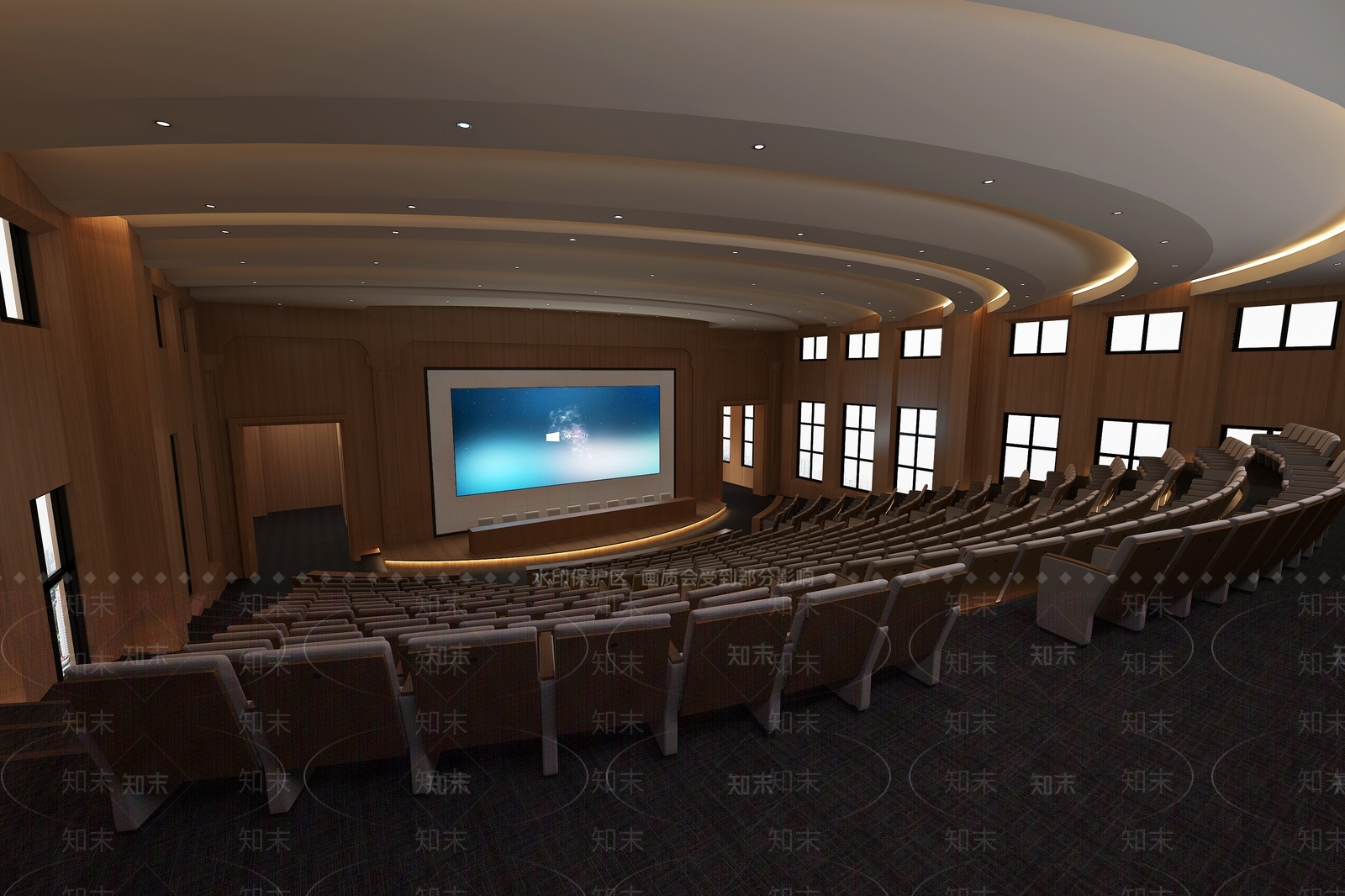 现代阶梯报告厅3D模型下载【ID:1132478185】