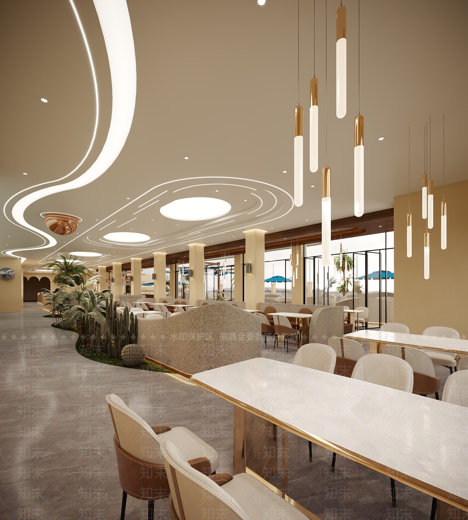 现代烧烤店SU模型下载【ID:1132480736】