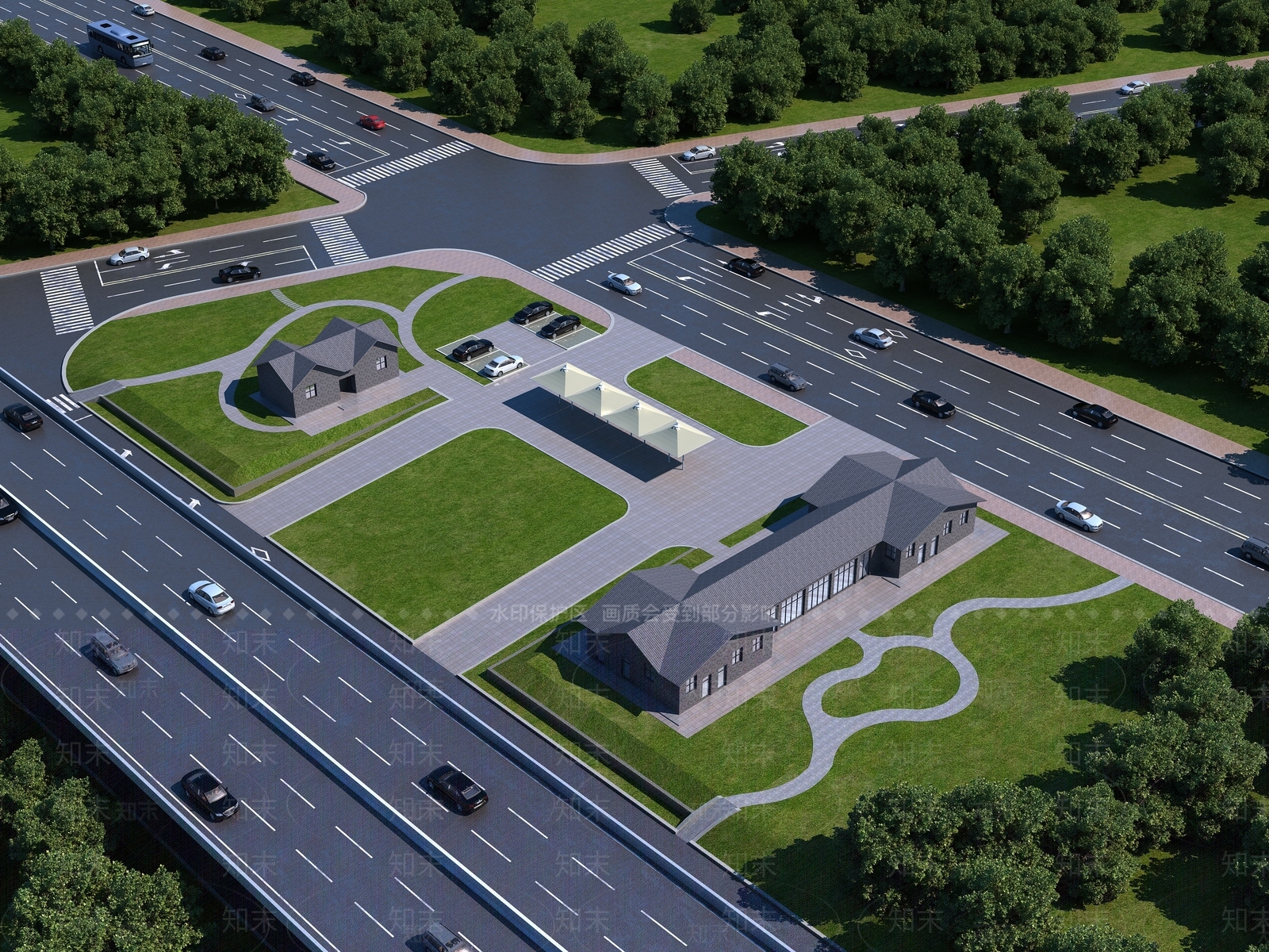 现代路面3D模型下载【ID:1132489541】