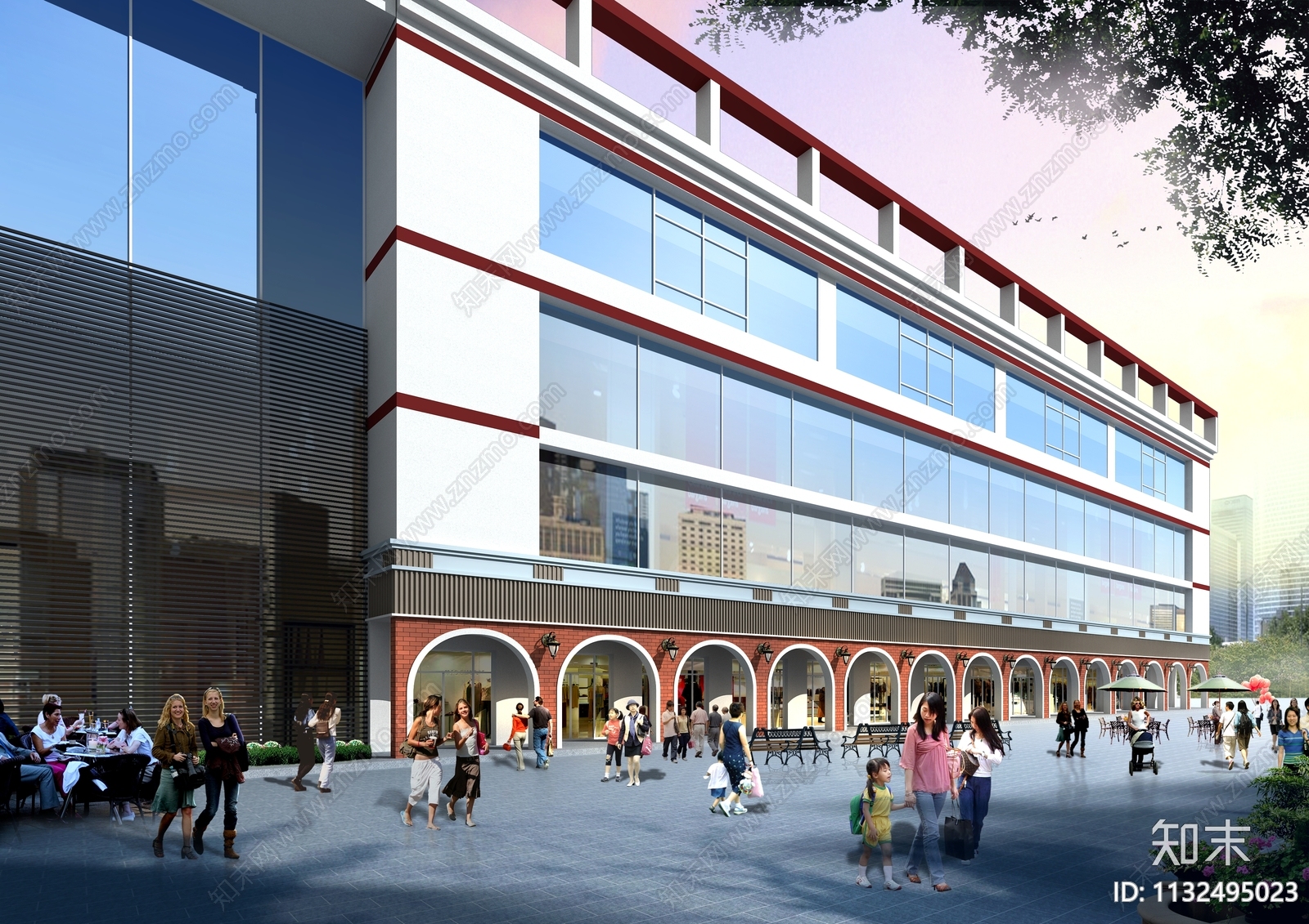 省级示范区全套红砖特色商业建筑cad施工图下载【ID:1132495023】
