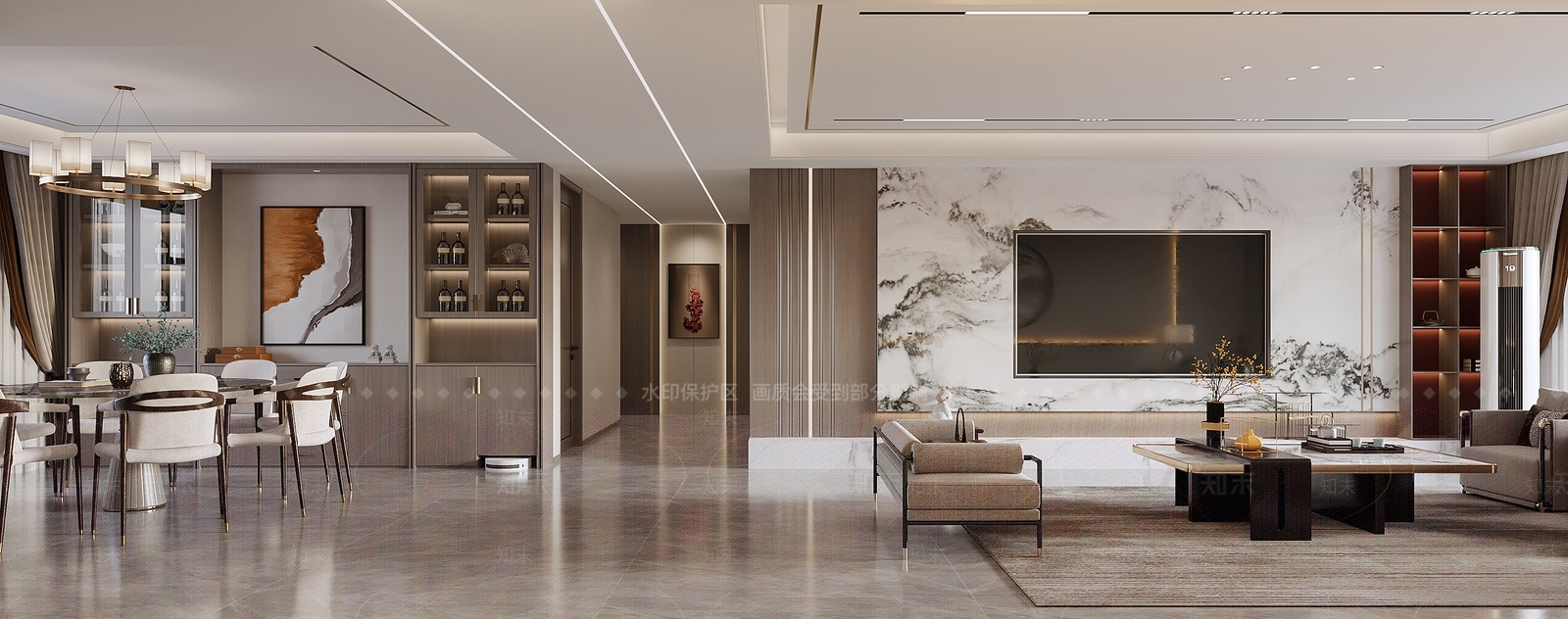 新中式玄关3D模型下载【ID:1221711343】