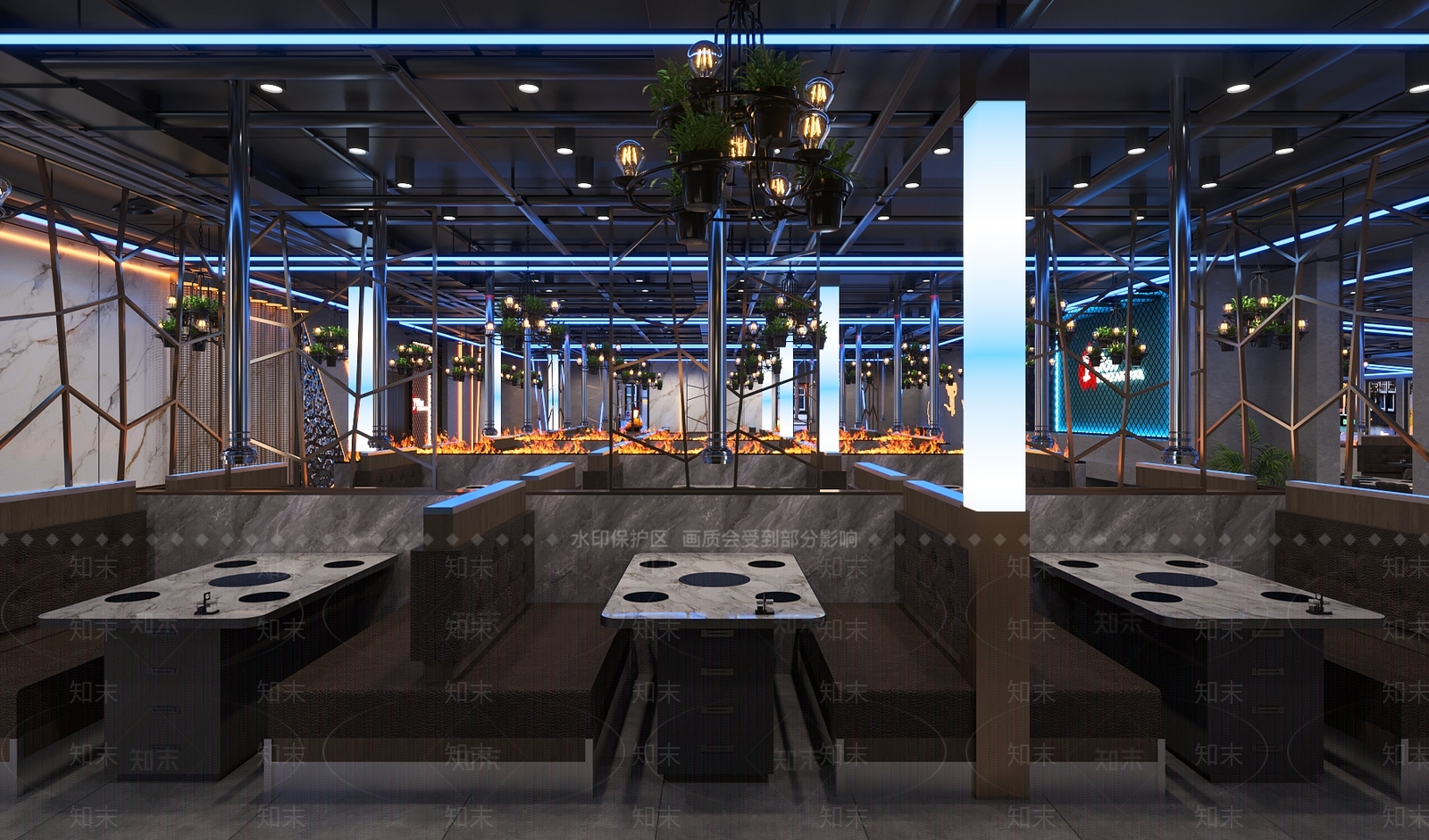 现代火锅店3D模型下载【ID:1132501185】
