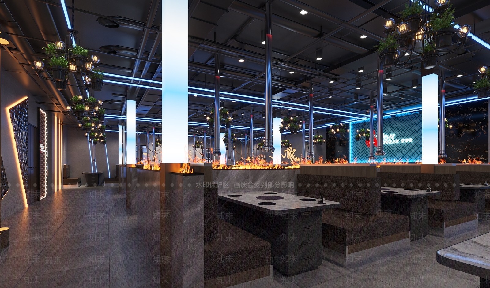现代火锅店3D模型下载【ID:1132501185】