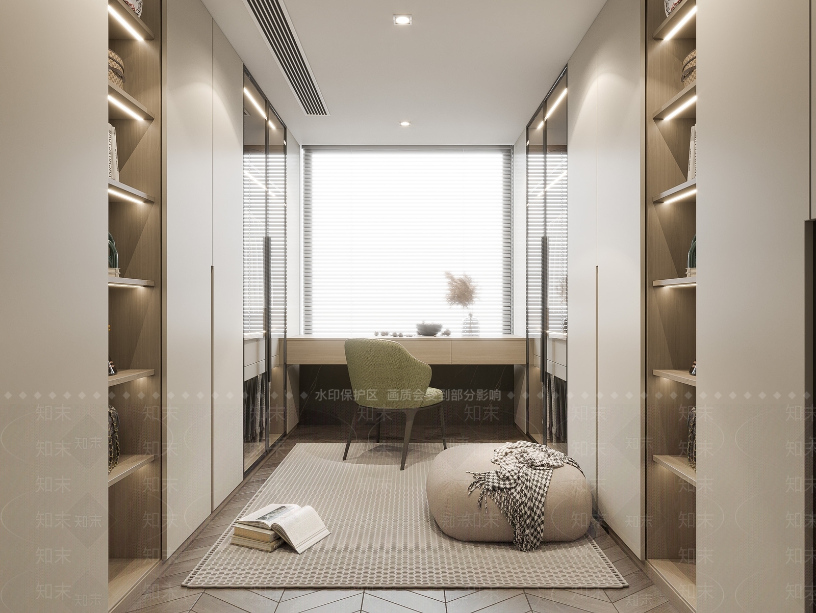 现代衣帽间SU模型下载【ID:1132502114】