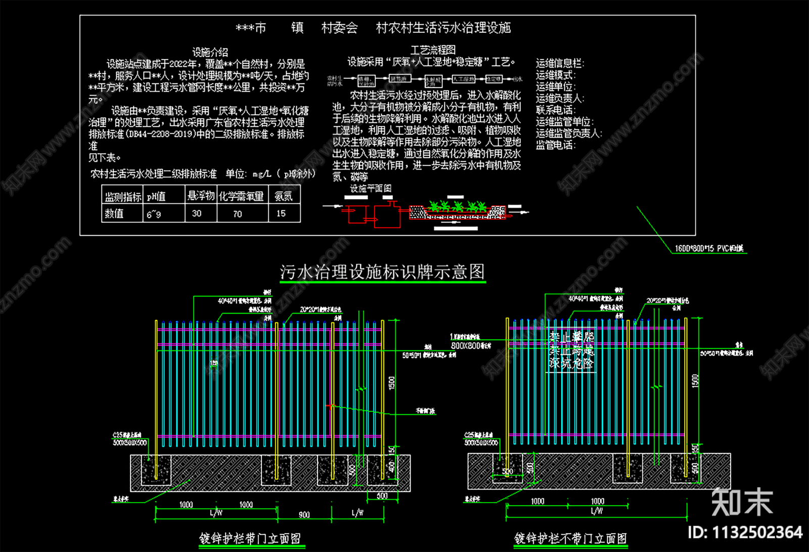 新农村生态污水处理池施工图下载【ID:1132502364】
