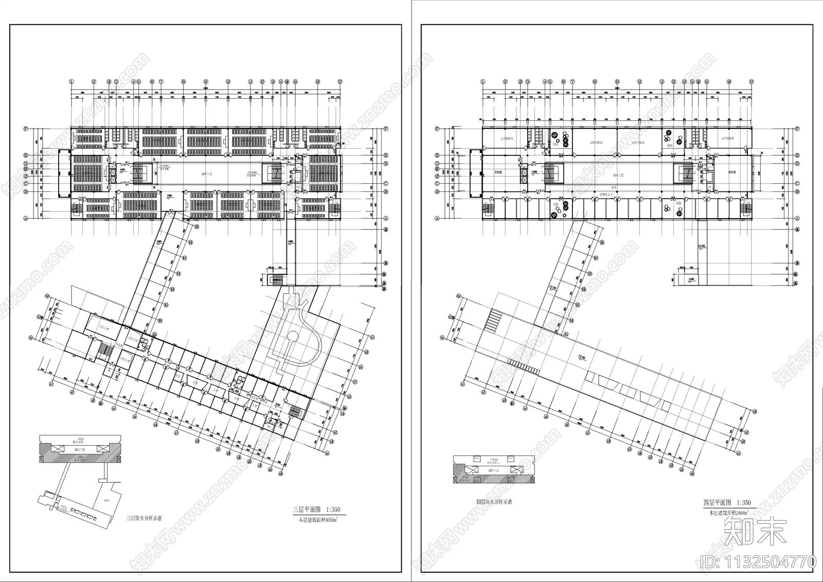 大学人文馆社科楼建筑cad施工图下载【ID:1132504770】