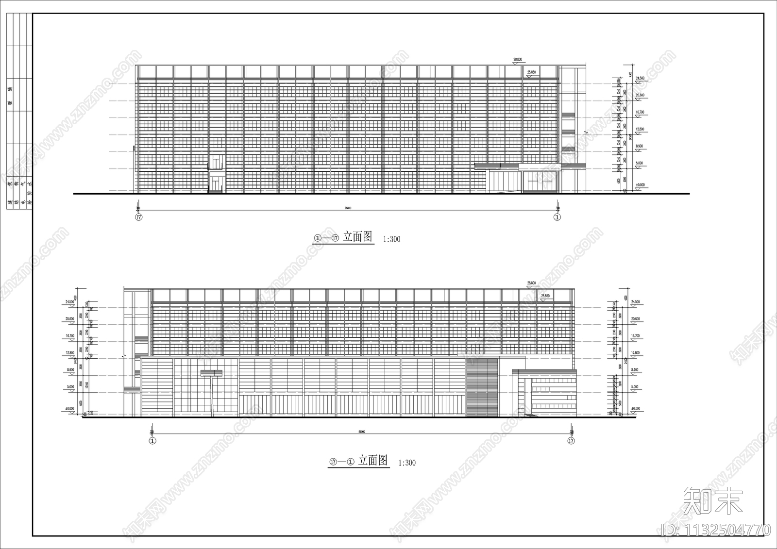 大学人文馆社科楼建筑cad施工图下载【ID:1132504770】