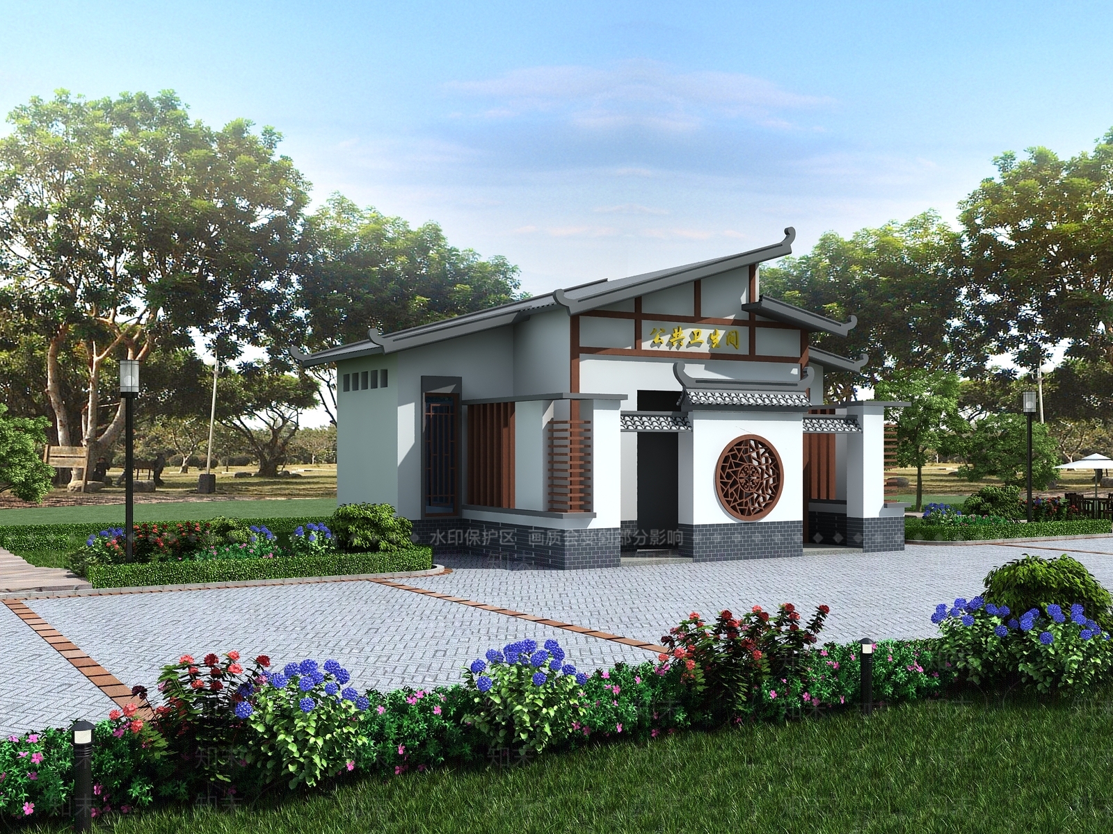 新中式公共卫生间3D模型下载【ID:1132505159】