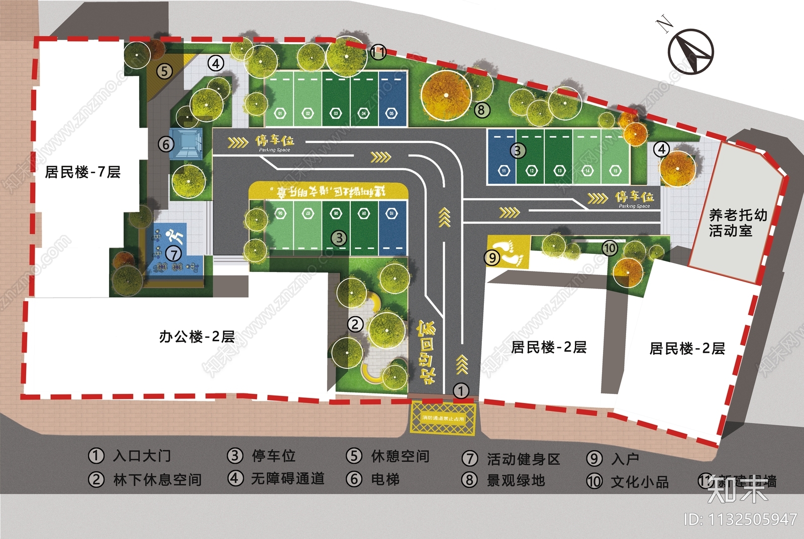 老旧小区平面方案图施工图下载【ID:1132505947】