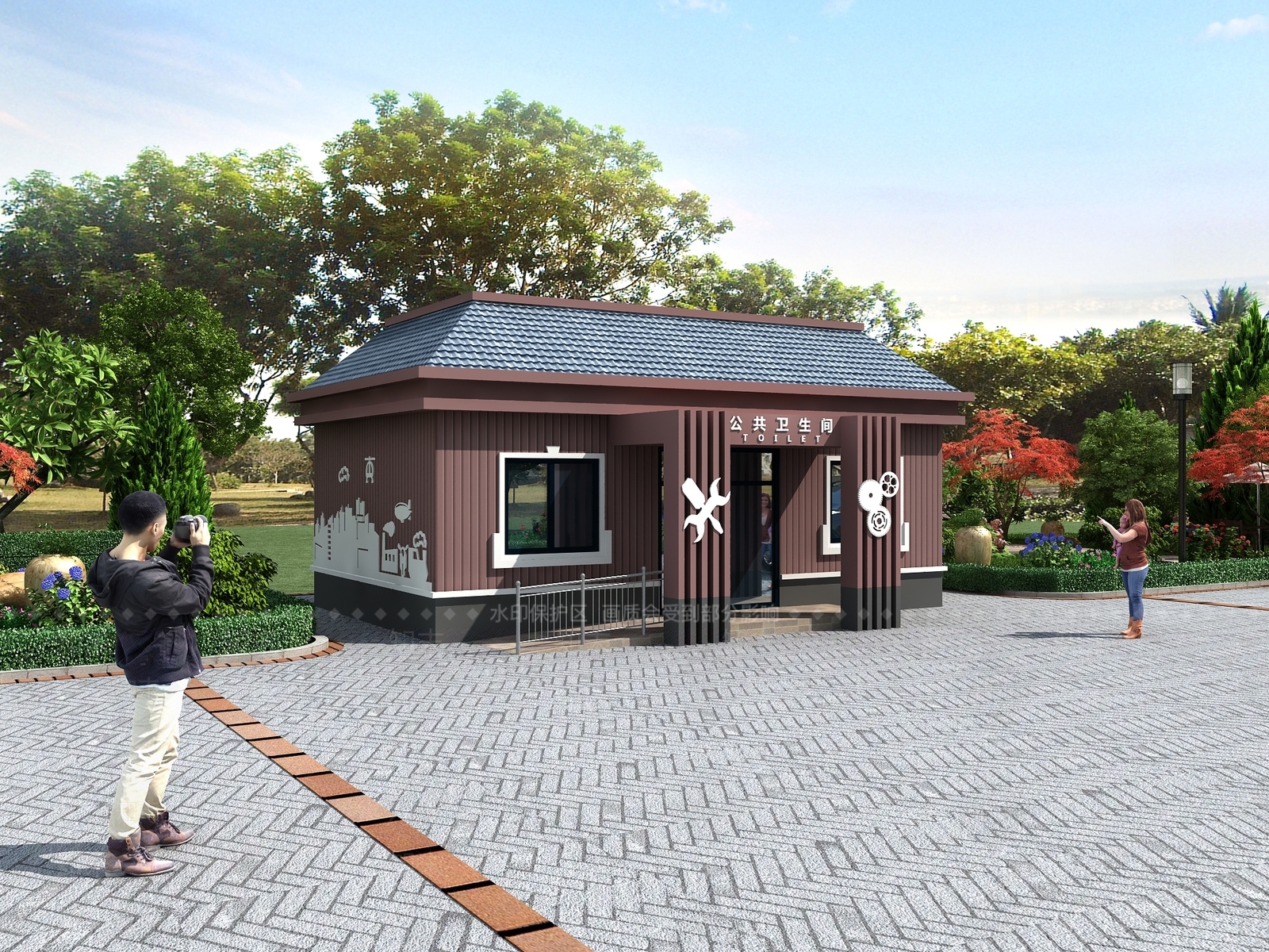 现代公共卫生间3D模型下载【ID:1132505583】