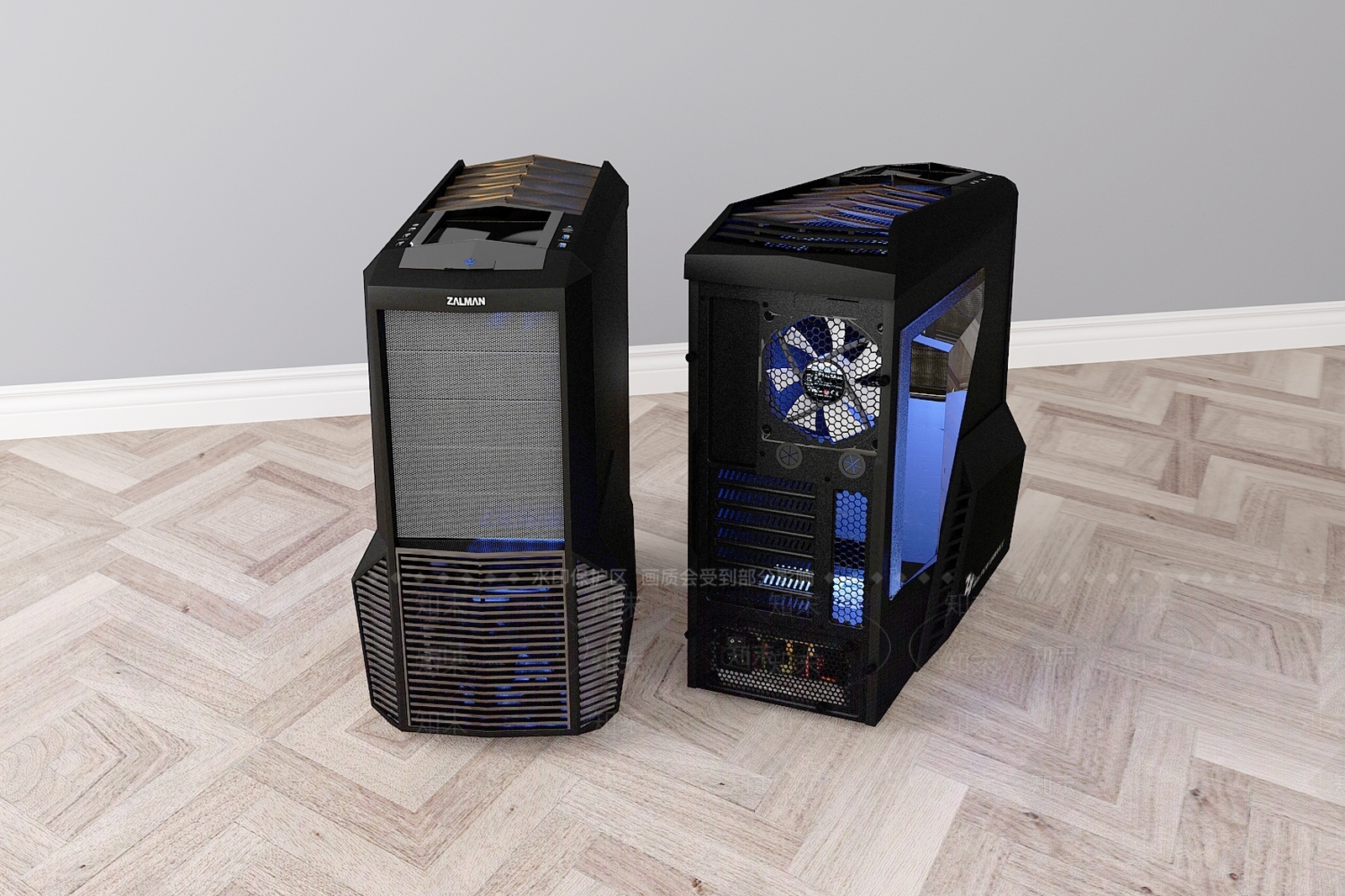 现代电脑主机箱3D模型下载【ID:1132507150】