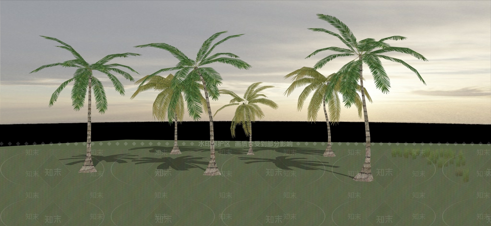 热带椰子树SU模型下载【ID:1132510323】