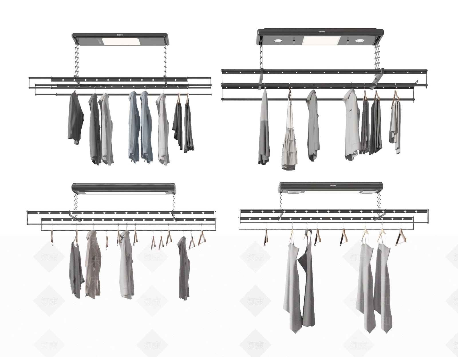 现代电动晒衣杆SU模型下载【ID:1132515621】