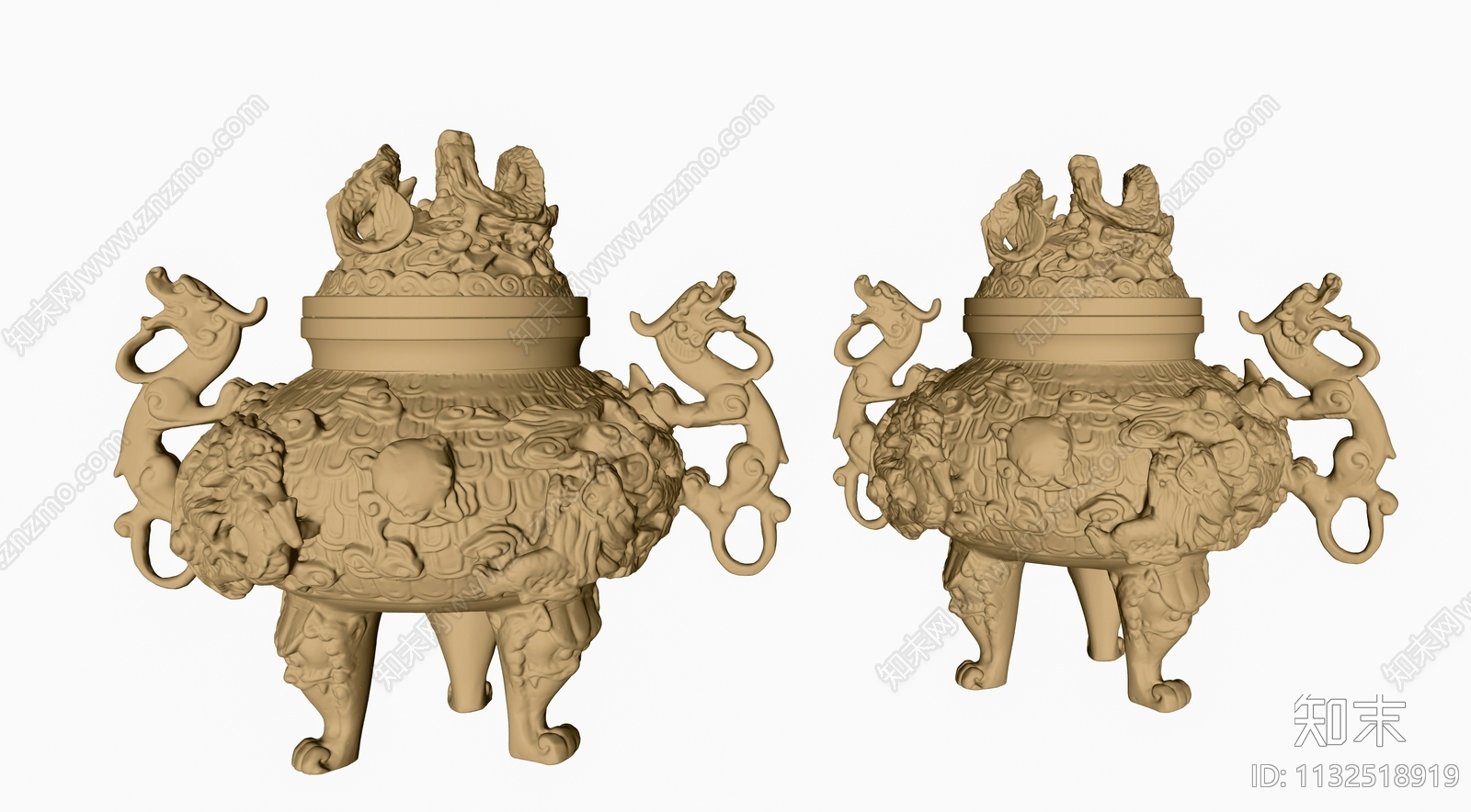 中式香炉鼎SU模型下载【ID:1132518919】