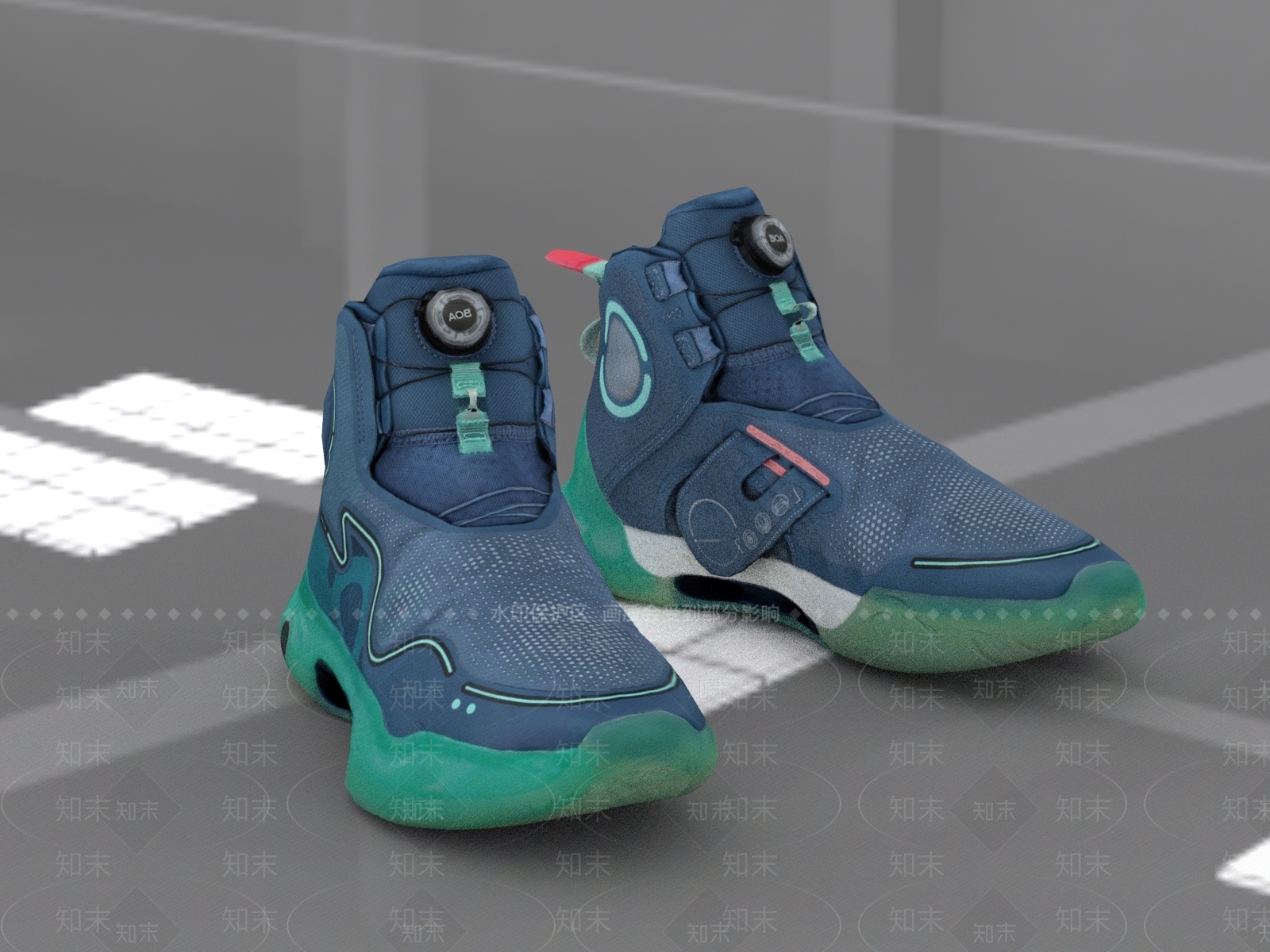 潮流篮球鞋3D模型下载【ID:1132661544】