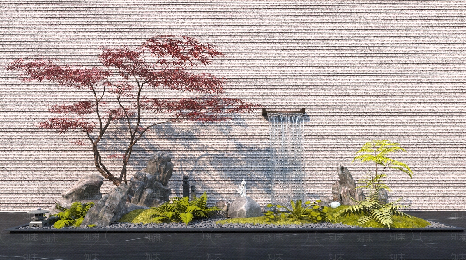 新中式假山水景3D模型下载【ID:1132529461】