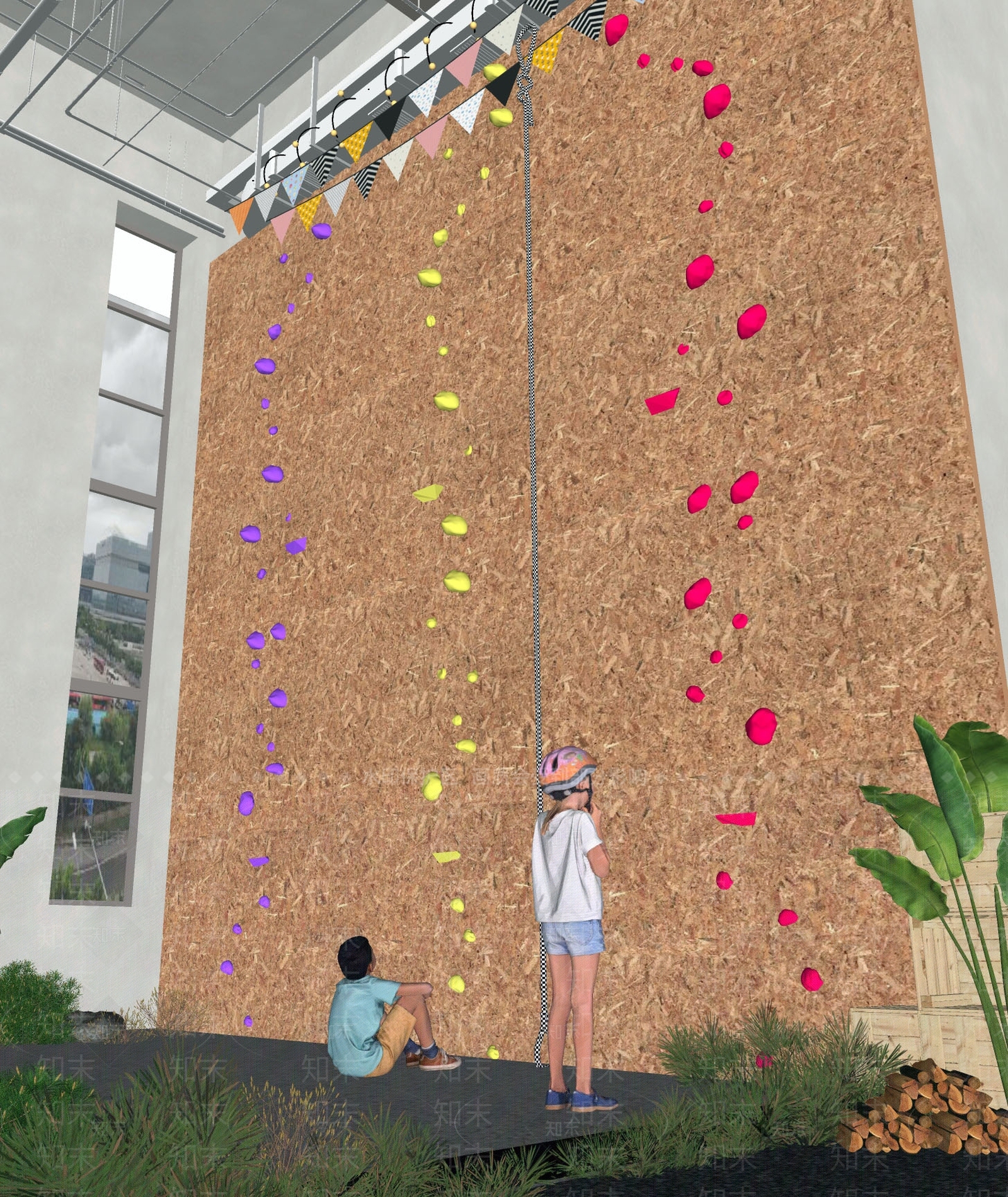 现代儿童娱乐室SU模型下载【ID:1132531369】
