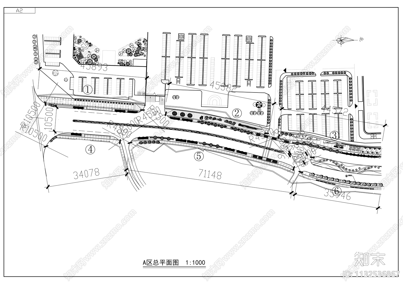 城市道路园林景观cad施工图下载【ID:1132536867】