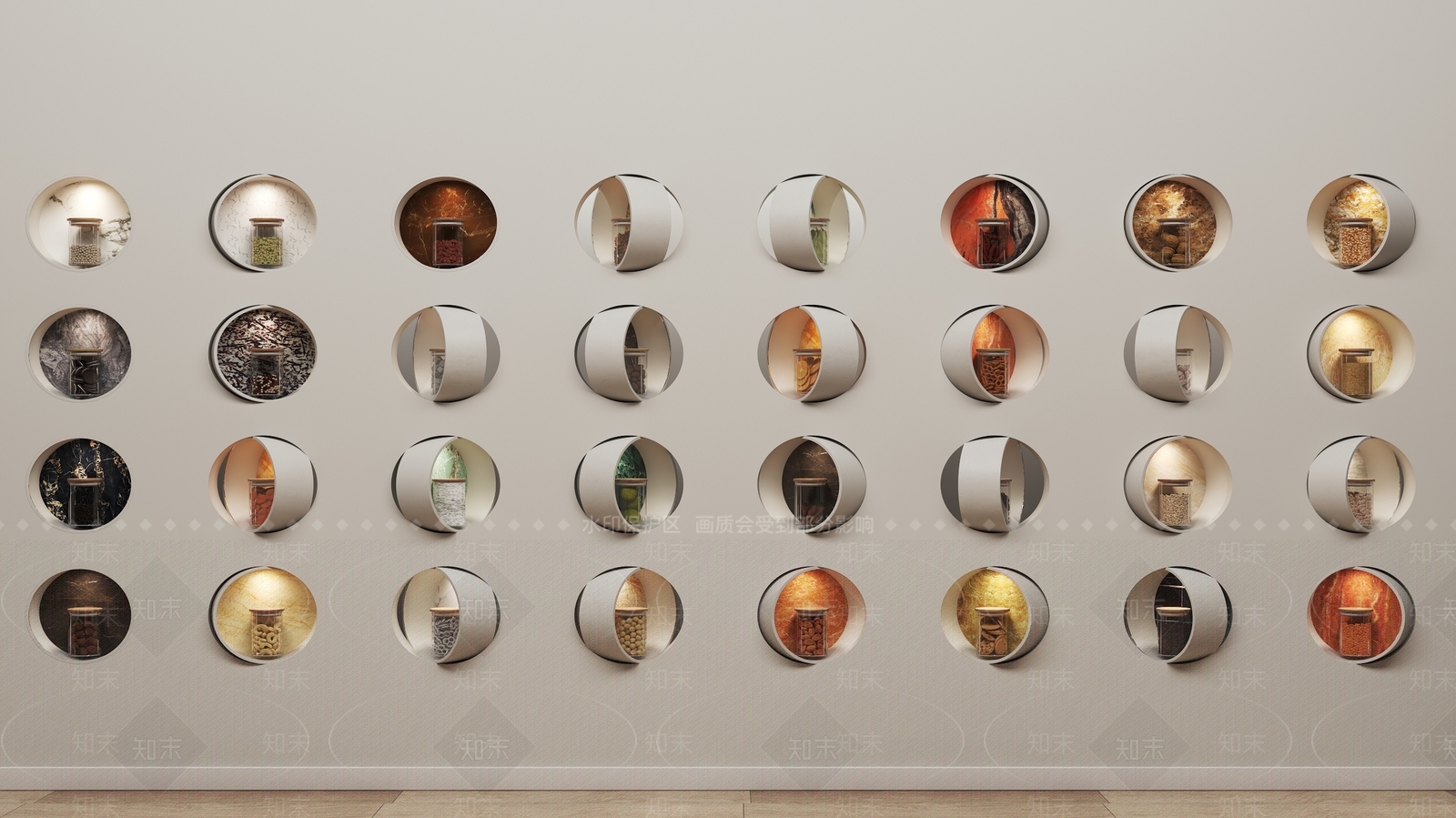 现代背景造型墙3D模型下载【ID:1132537078】