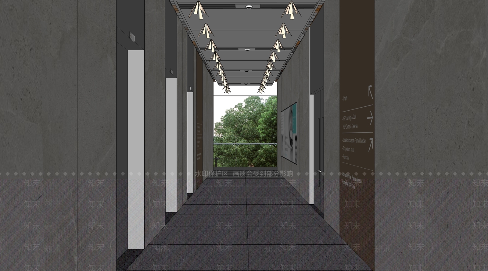 现代电梯厅SU模型下载【ID:1132541522】