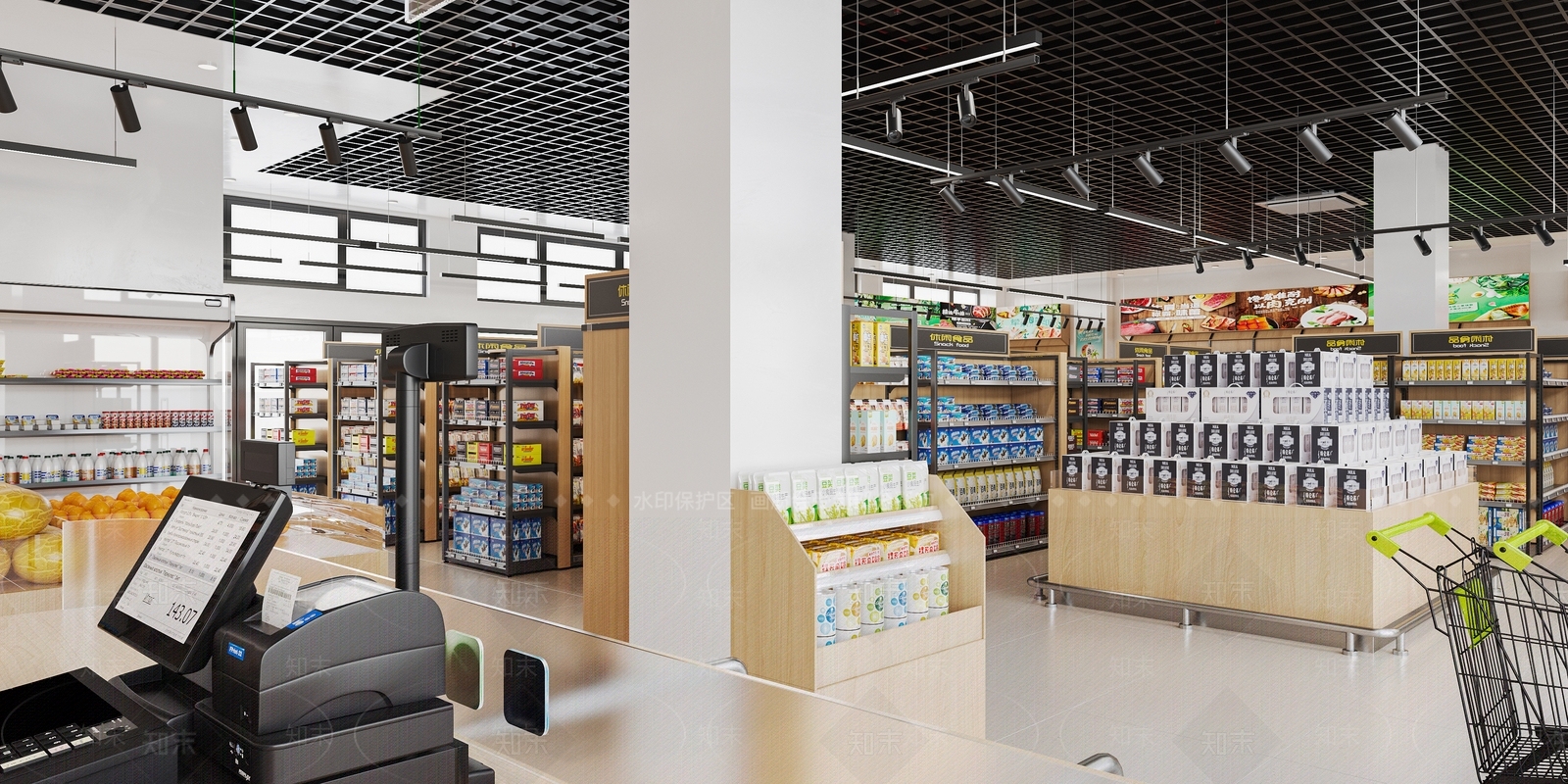 现代超市3D模型下载【ID:1132547942】