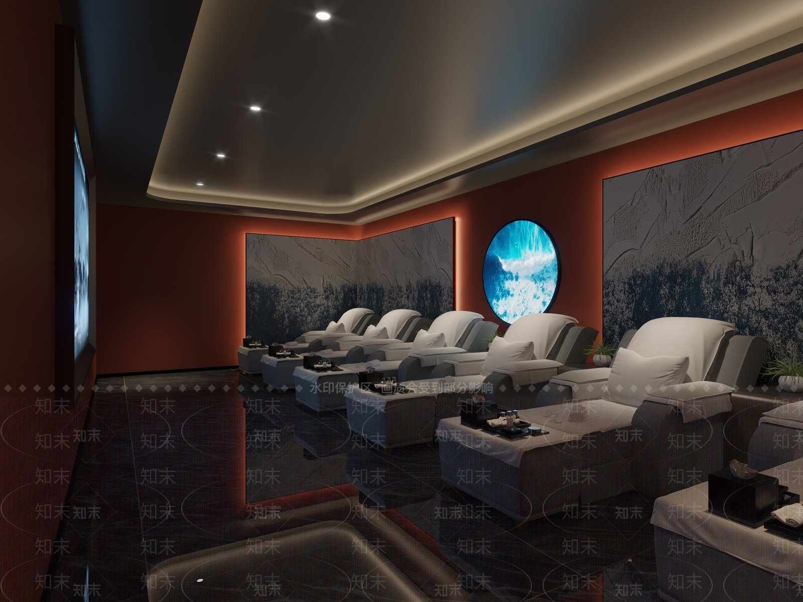 新中式洗浴中心包厢3D模型下载【ID:1132544091】
