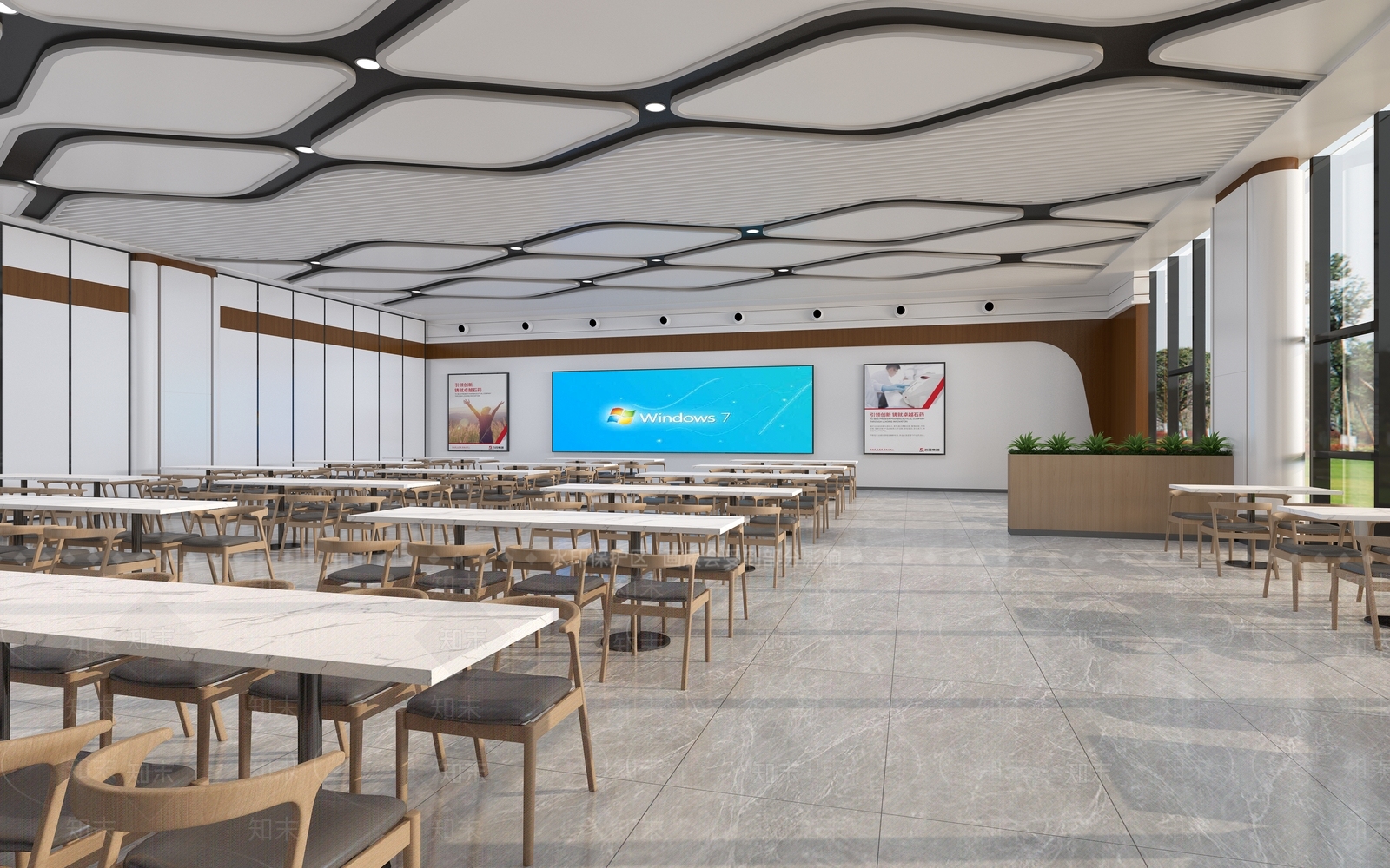 现代食堂3D模型下载【ID:1132544752】
